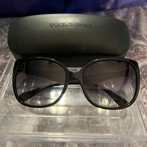 Black Dolce and Gabanna gradient sunglasses.